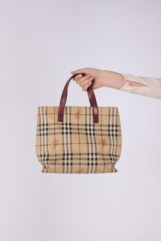 Burberry bag, red strap